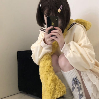 Kawaii Sailor Collar Zip Up Hoodie