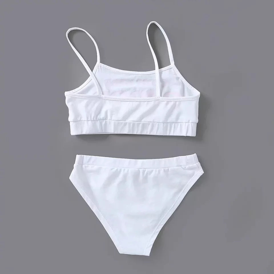 Cute Sexy 2pcs Daddy Print Tank Crop Top Sleeveless Bra Panties Underwear Lingerie Aesthetic Casual Summer E-Girl Kawaii Korean Japanese Harajuku