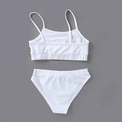 Cute Sexy 2pcs Daddy Print Tank Crop Top Sleeveless Bra Panties Underwear Lingerie Aesthetic Casual Summer E-Girl Kawaii Korean Japanese Harajuku