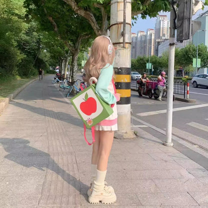 Animal Dessert Patchwork Sweatshirt