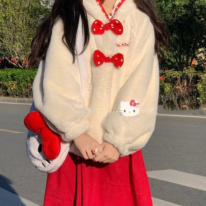 Kitty Cat Anime Fluffy Hoodie