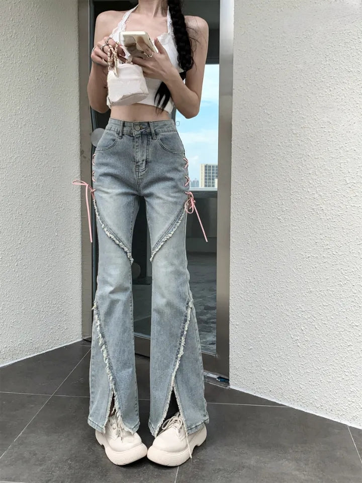 Sweet French High Waist Flare Pants