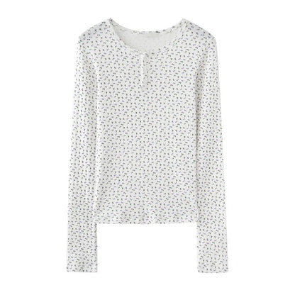 White Floral Long Sleeve Shirt