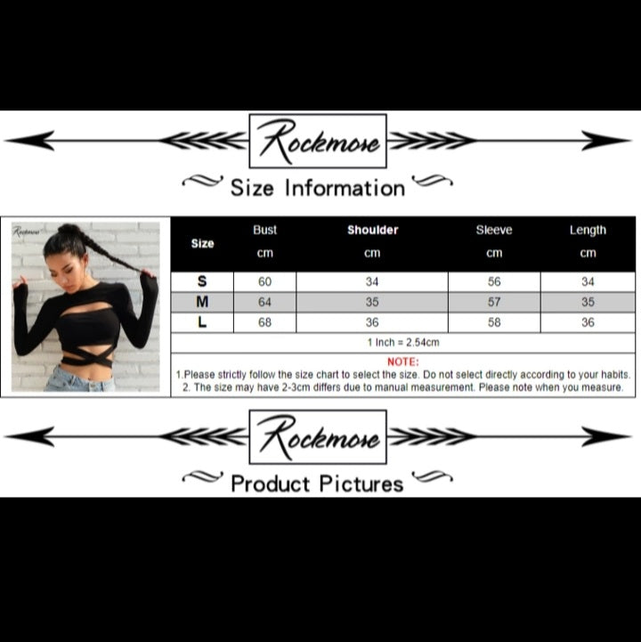 Cute Black Criss Cross Bandage Hallow Out Long Sleeve T-shirt Crop Top Summer Aesthetic Casual E-Girl Kawaii Korean Japanese Harajuku