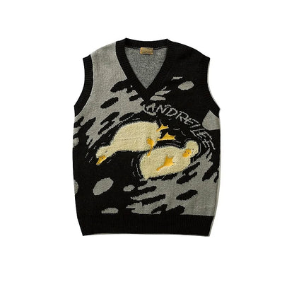 Swimming Duck Knit Sweater Vest