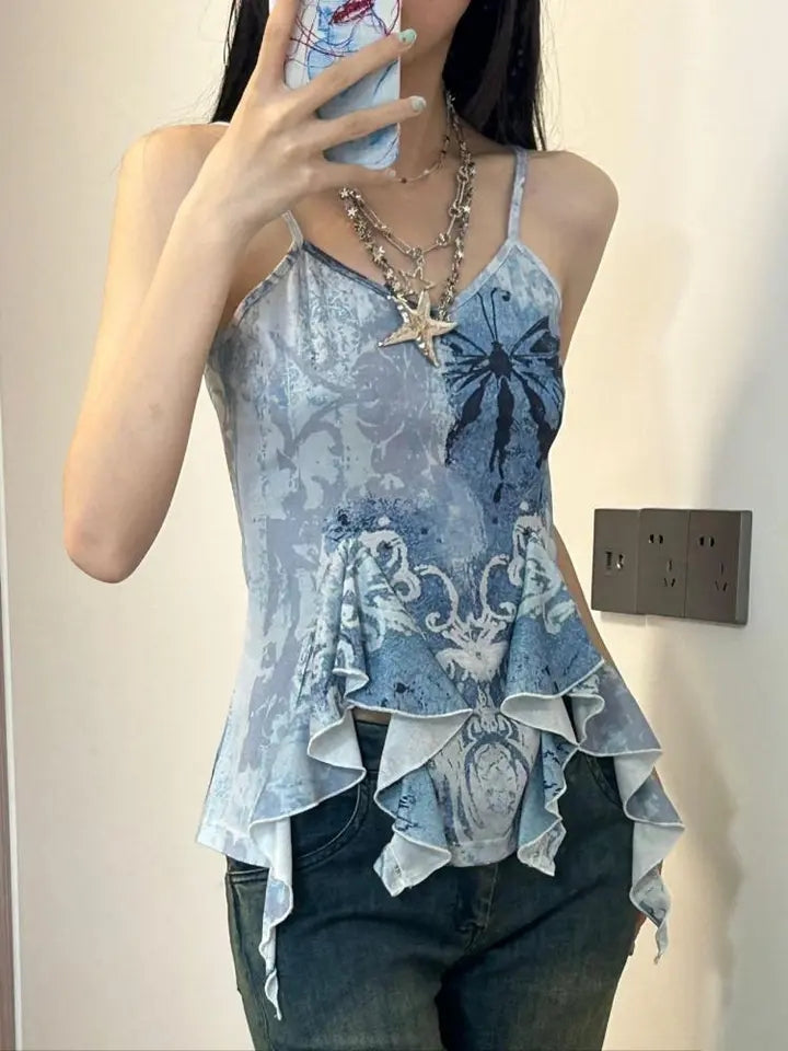 Blue Y2K Tank Top
