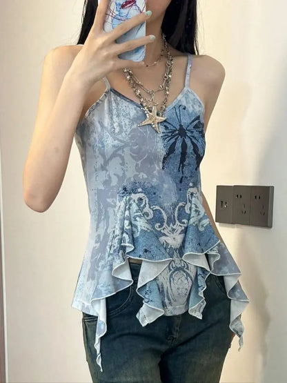 Blue Y2K Tank Top