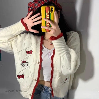 Cat Anime Print Cardigan