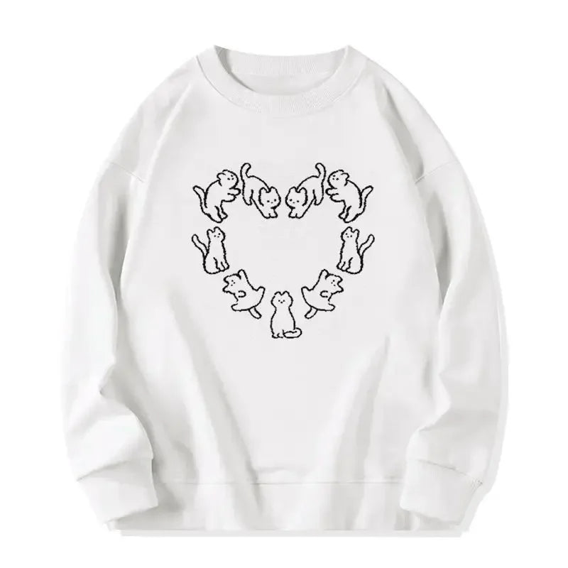 Cat Round Neck Sweater