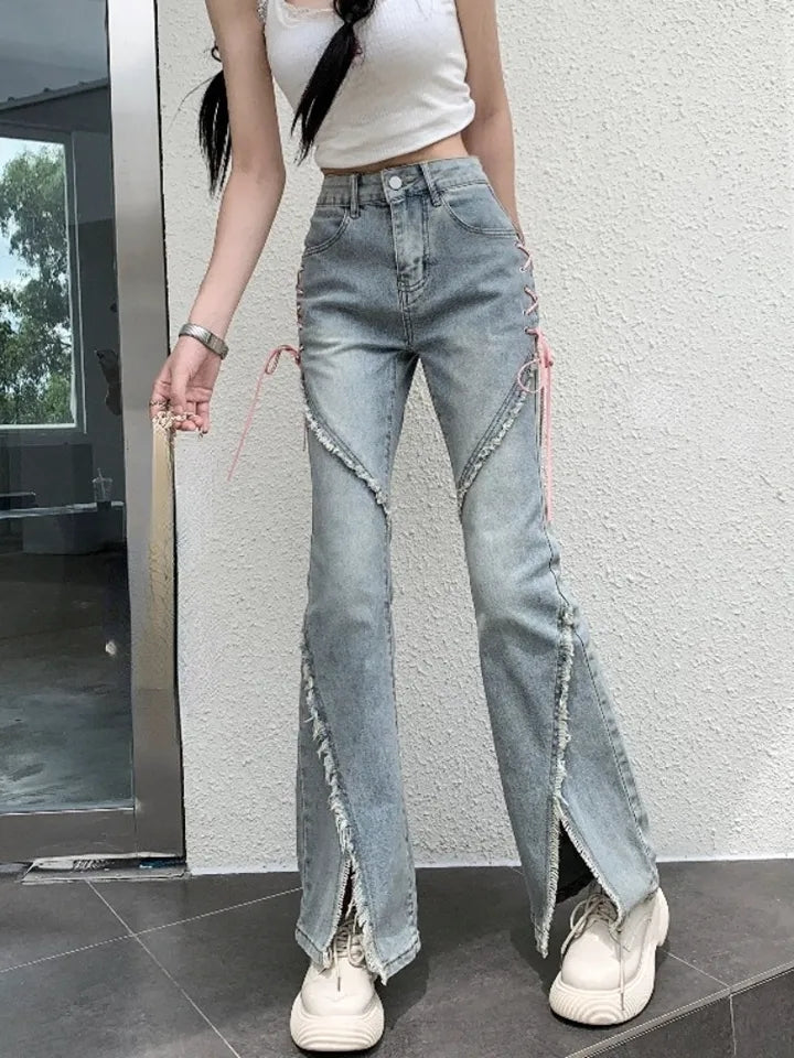Sweet French High Waist Flare Pants
