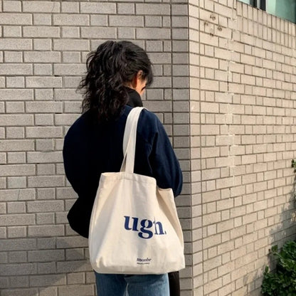 Sign Large Canvas Tote Bag