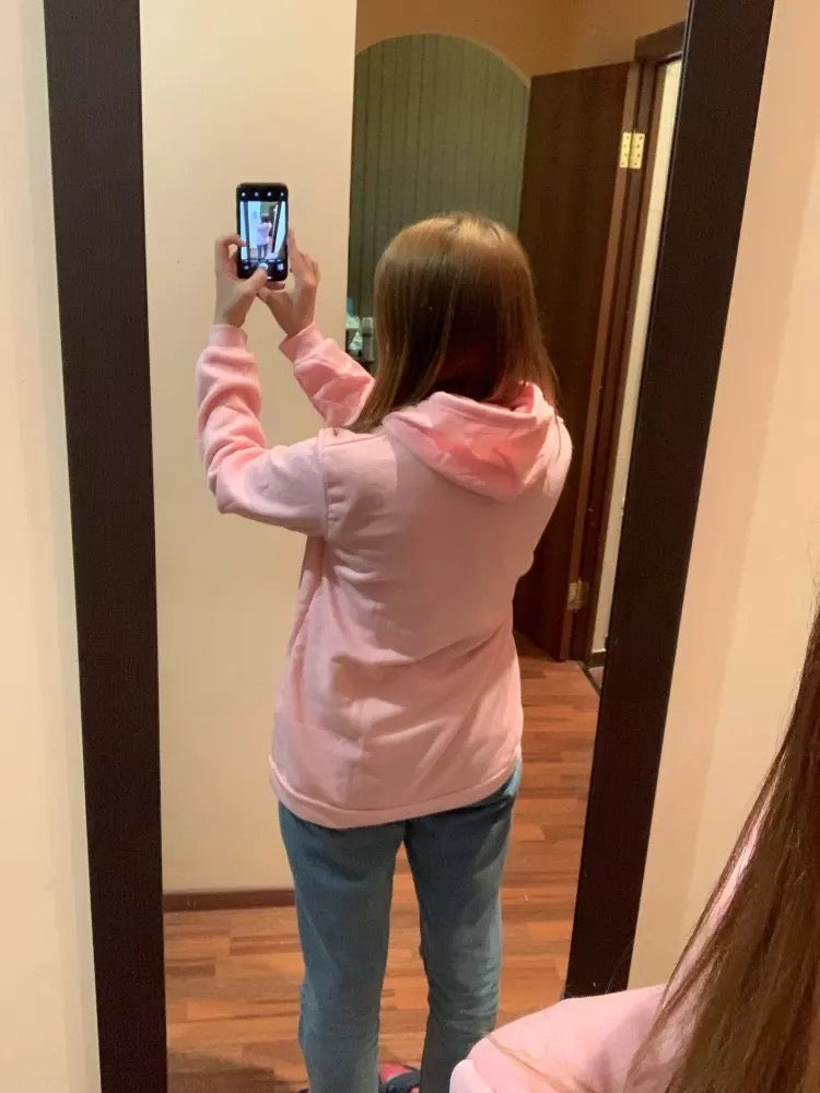 Cute Cat Game Pink Oversized Cartoon Print Casual Sweatshirt Hoodie Pullover E-Girl Kawaii Korean Japanese Harajuku Retro Streetwear Aesthetic