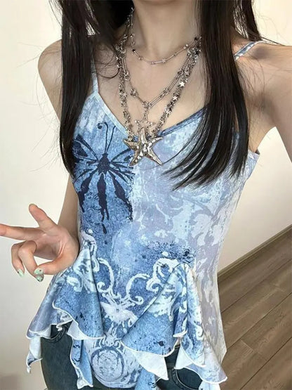 Blue Y2K Tank Top
