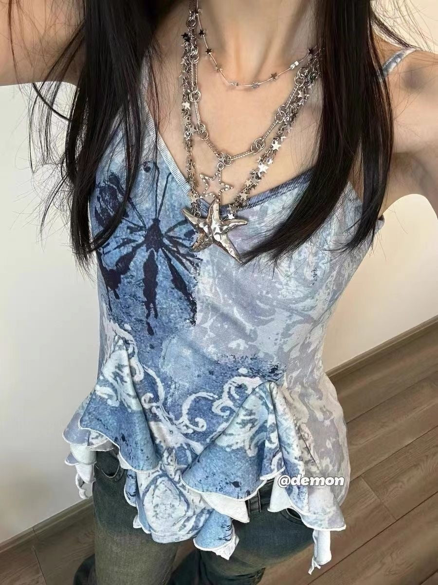 Blue Y2K Tank Top
