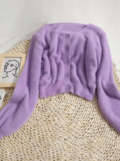 Pastel Fluffy Soft Cardigan