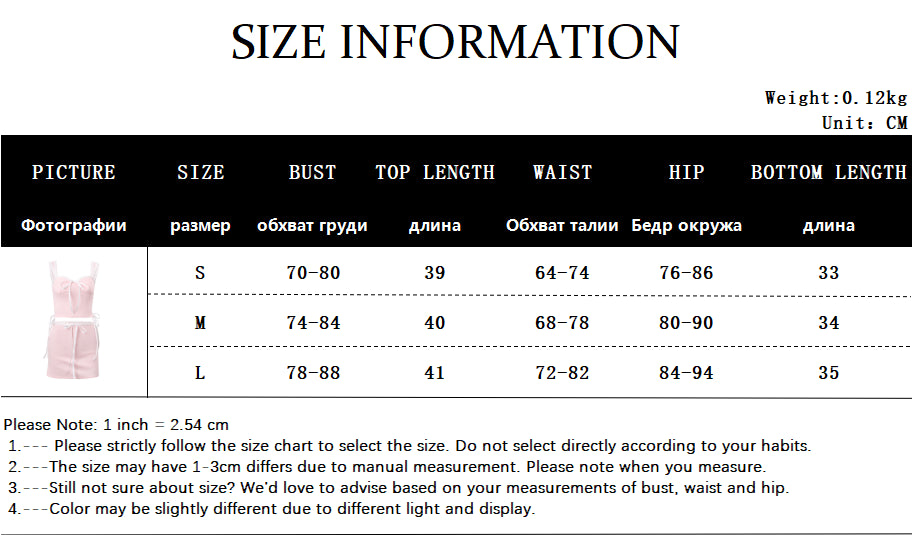 2PCS Sweet Pink Bow Sleeveless Lace Top + Skirt
