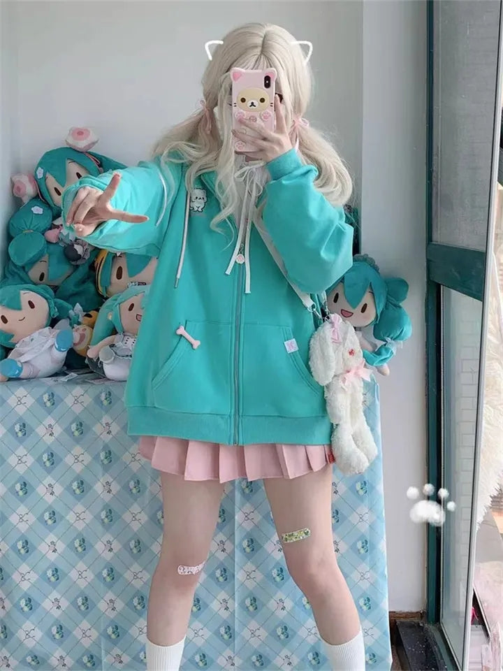 Blue Cat Ear Hoodie