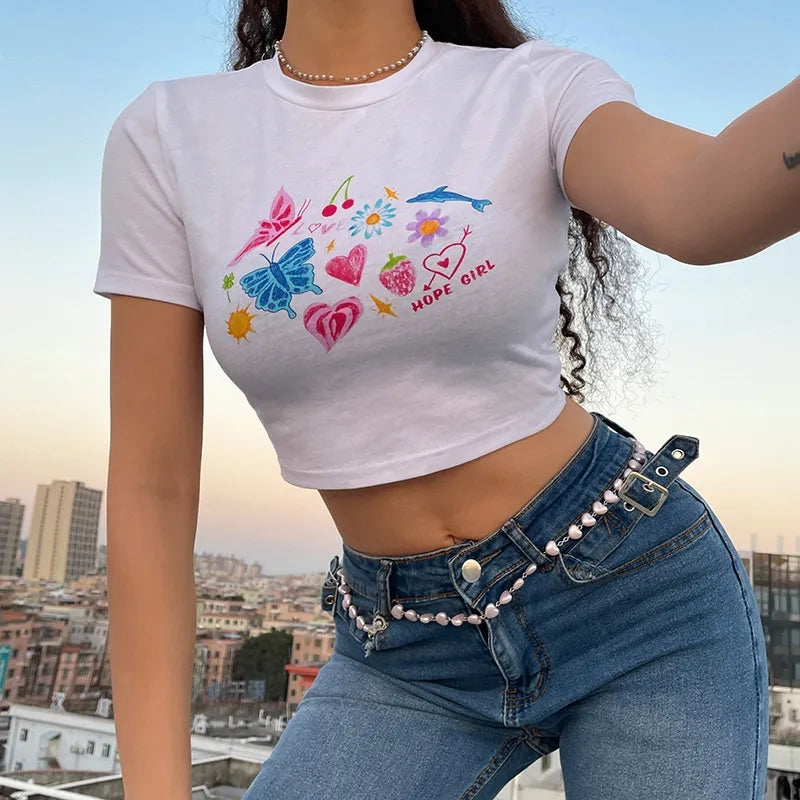 Dolphin Print Short Sleeve T-shirt