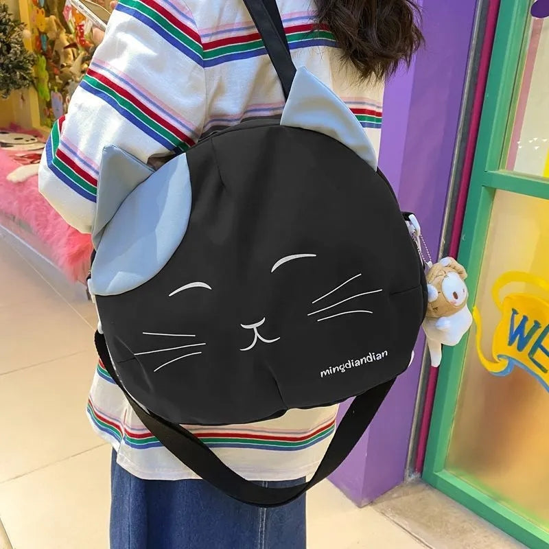 3D Cat Print Shoulder Bag