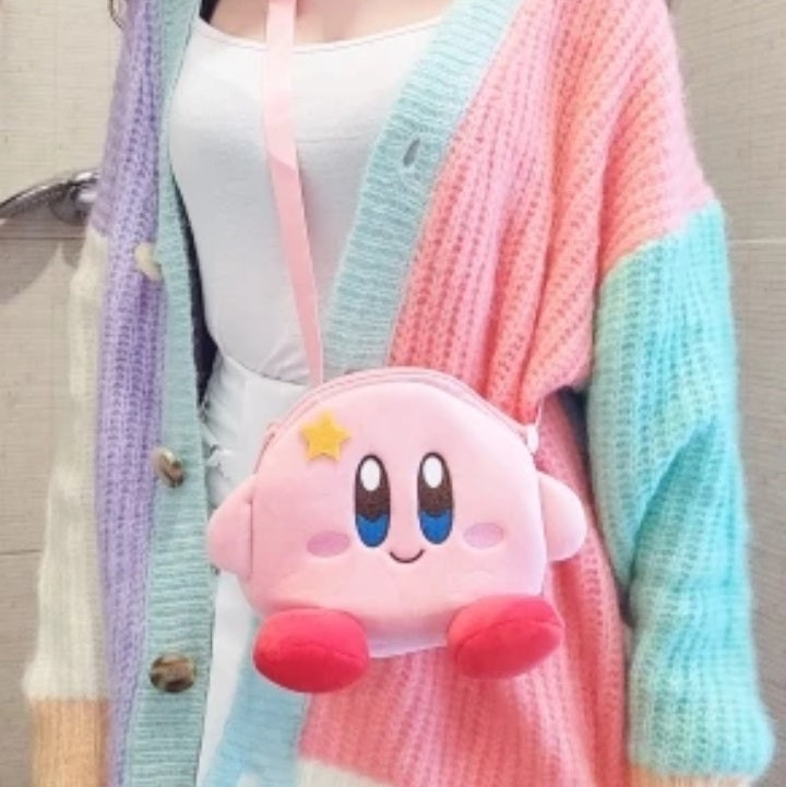 Pink Japanese Anime Cartoon Plush Handbag Messenger Bag