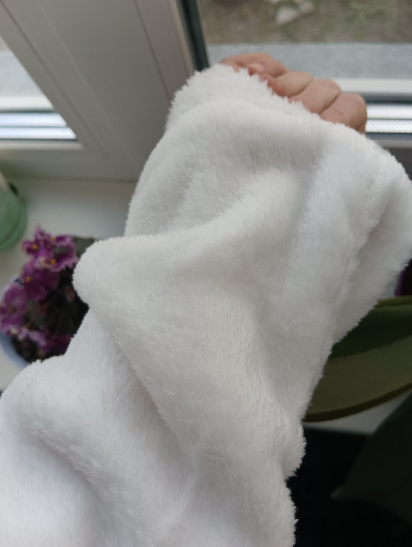 Faux Fluffy Lamb Crew Neck Sweater