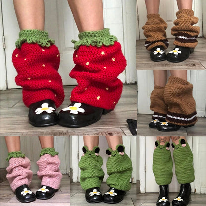 Strawberry Crochet Leg Warmers