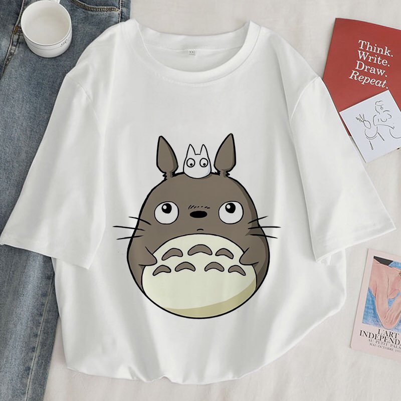 Cute Anime Japanese Print Cartoon Oversize Short Sleeve T-shirt