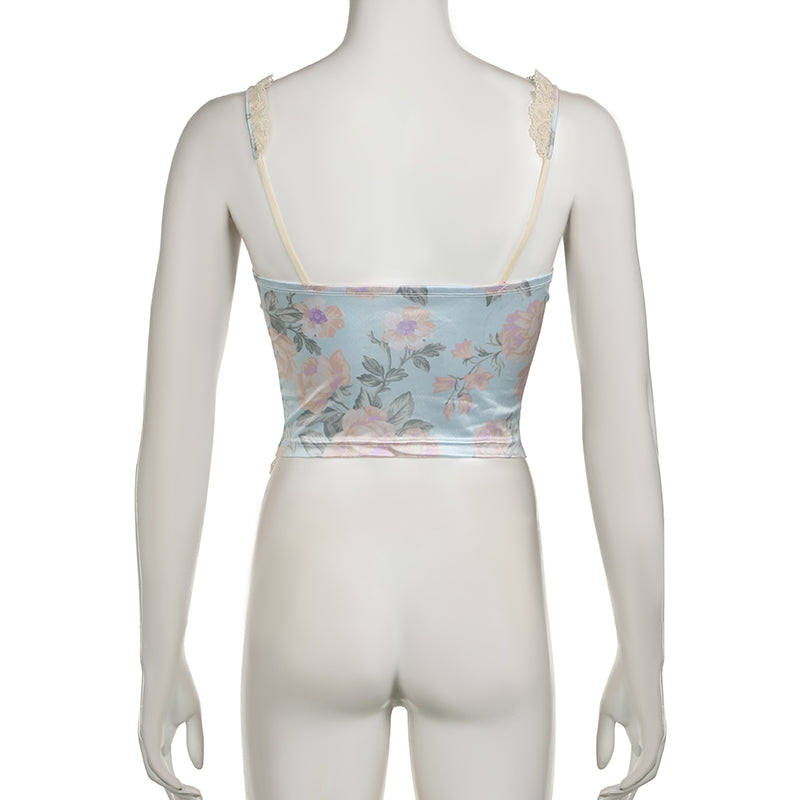 French Floral Corset Top