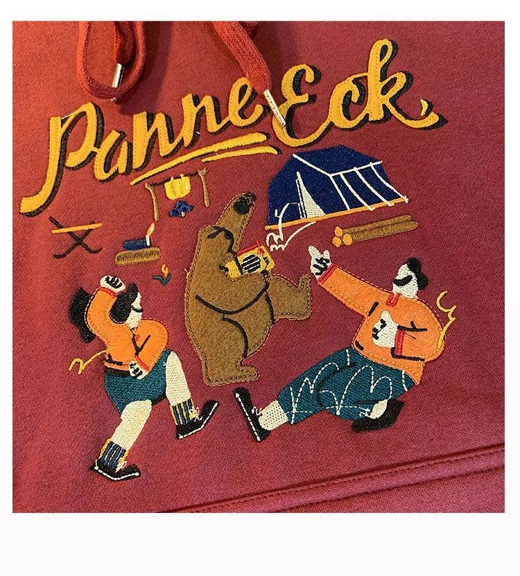 Cute Vintage Retro Camping Print Oversize Loose Hoodie Sweater Sweatshirt Pullover Jumper Casual E-Girl Kawaii Korean Japanese Harajuku Streetwear