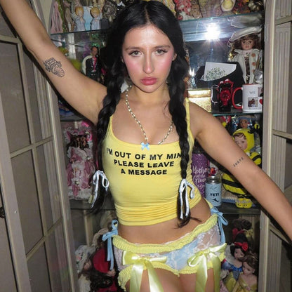Yellow Print Tank Top