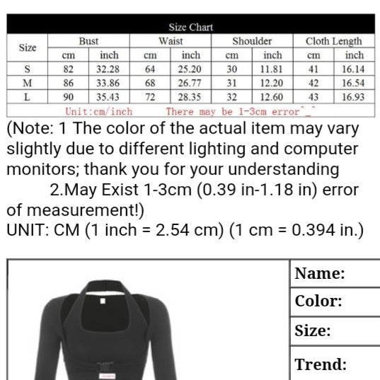 Cute Sexy 2pcs Set Black Halter Crop Top Tank Buckle Long Sleeve T-shirt Tracksuit Summer Aesthetic Casual E-Girl Kawaii Korean Japanese Harajuku