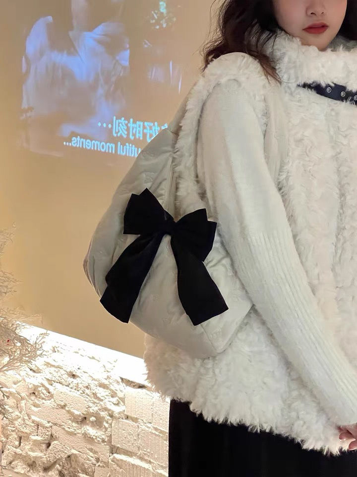Butterfly Cotton Bow Handbag