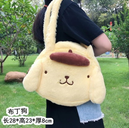 Cute Japanese Anime Cartoon Plush Messenger Bag Handbag Purse