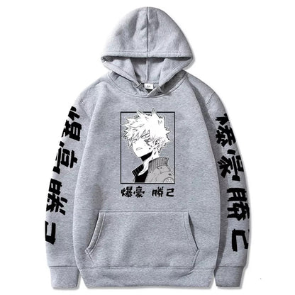 Japanese Anime Superhero Cartoon Print Hoodie