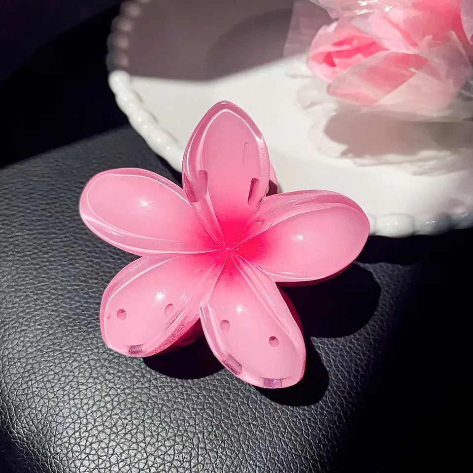 Frangipani Flower Claw Clip