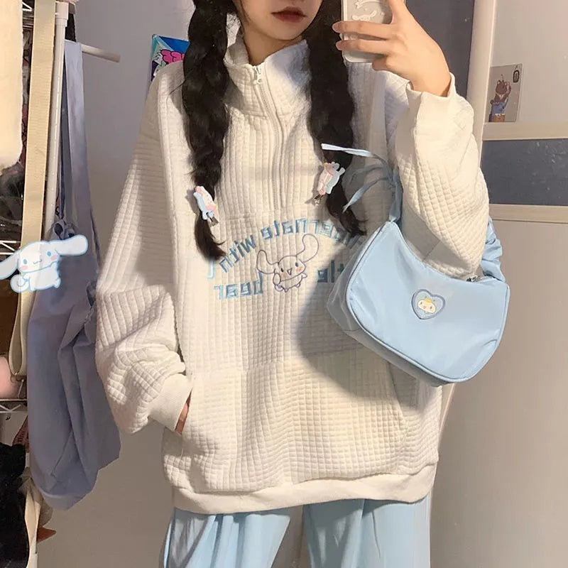 Japanese Anime Waffle Sweater