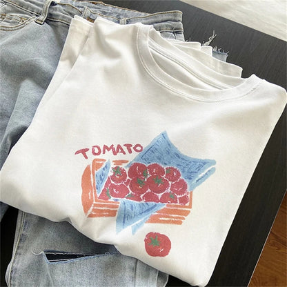 Tomato Print Short Sleeve T-shirt