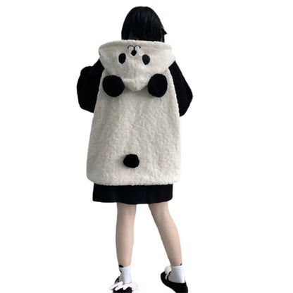 Panda Bear Ear Fleece Hoodie