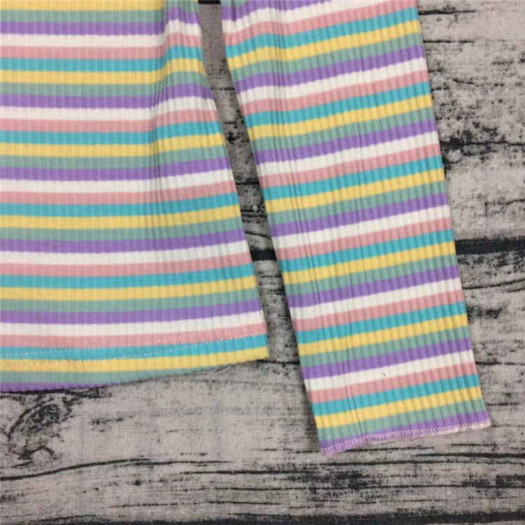 Cute Heart Sweet Rainbow Pastel Turtleneck Stripe Knit Long Sleeve Shirt Top Pullover Sweater E-Girl Kawaii Korean Japanese Harajuku Retro Streetwear