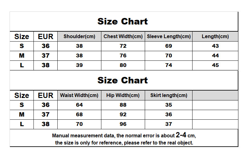 2PCS Long Sleeve Square Collar Top + Mini Tierred Ruffle Skirt