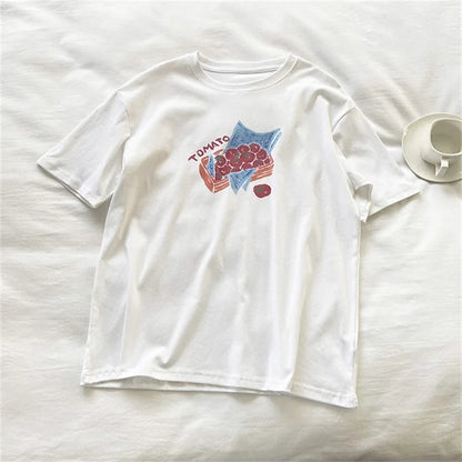 Tomato Print Short Sleeve T-shirt