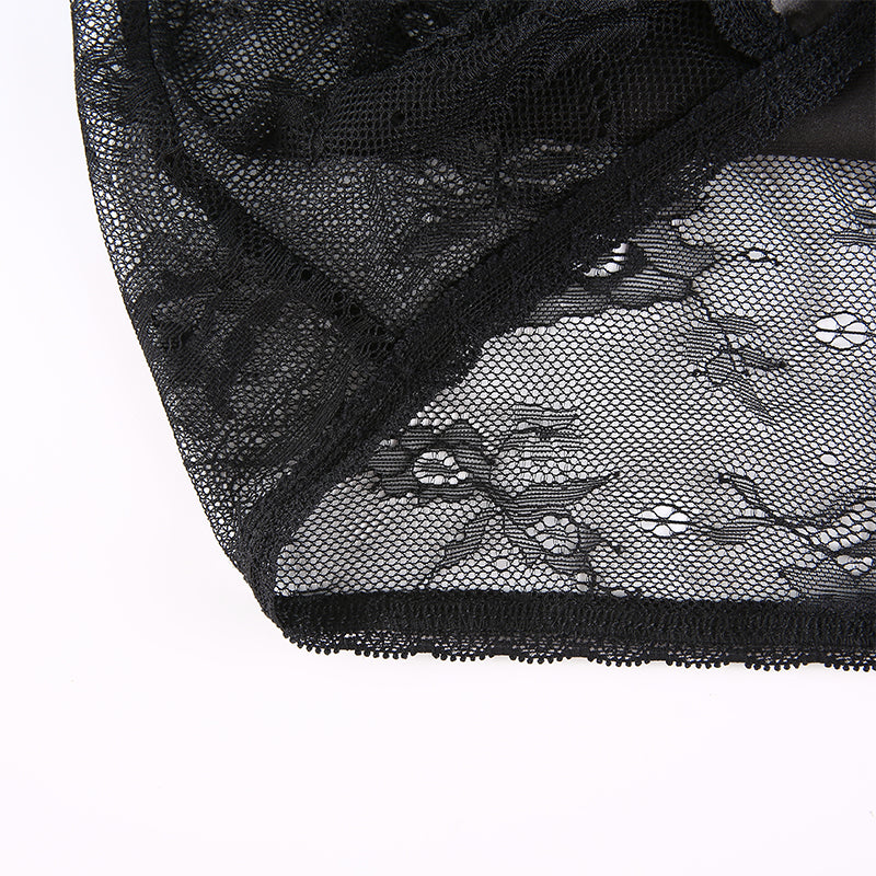 Sexy Black V-Neck Vintage Lace Crop Top Camisole Sleeveless Shirt Dark Academia Goth Punk Summer E-Girl Kawaii Korean Japanese Harajuku Streetwear