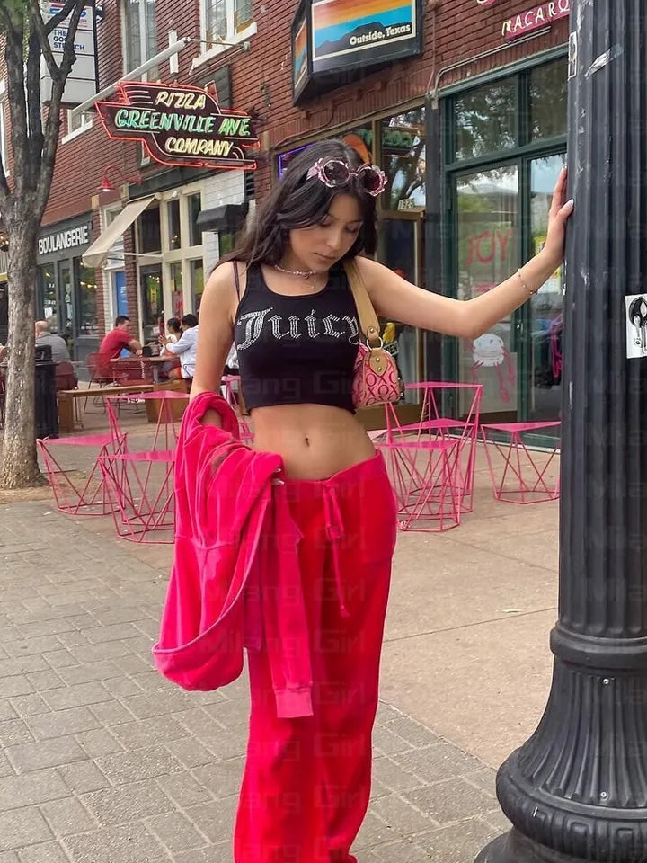 Pink Rhinestone Tank Top