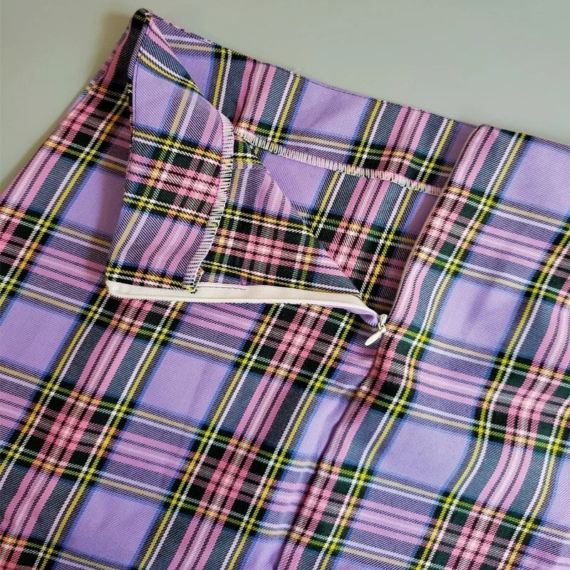 Cute Plaid Checkered School Girl Chic Sexy Mini Skirt Kpop E-Girl Kawaii Korean Japanese Harajuku Chinese Retro Streetwear Aesthetic