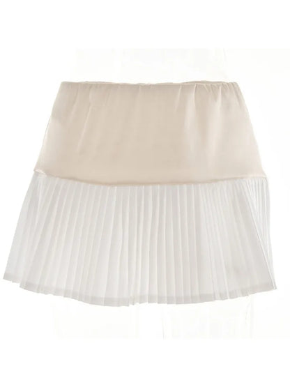 Low Waist Pleated Tennis Mini Skirt