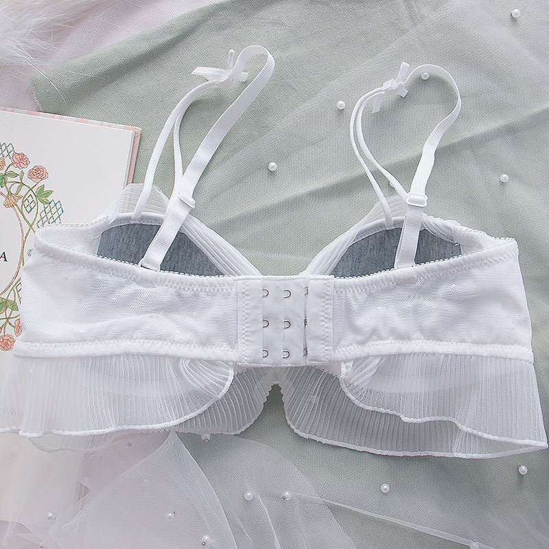 Sweet Bow Mesh Bra + Panties Set