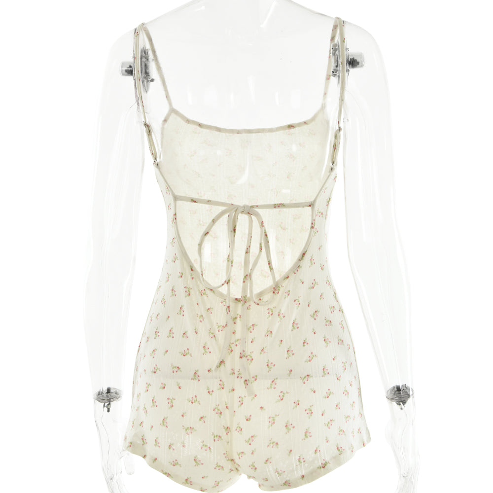 Floral Open Back Playsuit