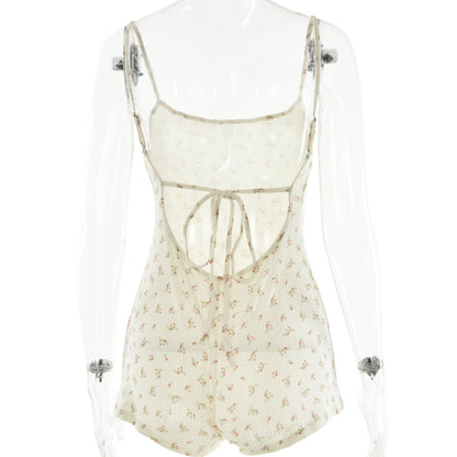 Floral Open Back Playsuit
