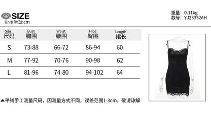 2PCS Lace Trim Bodycon Dress + Cardigan