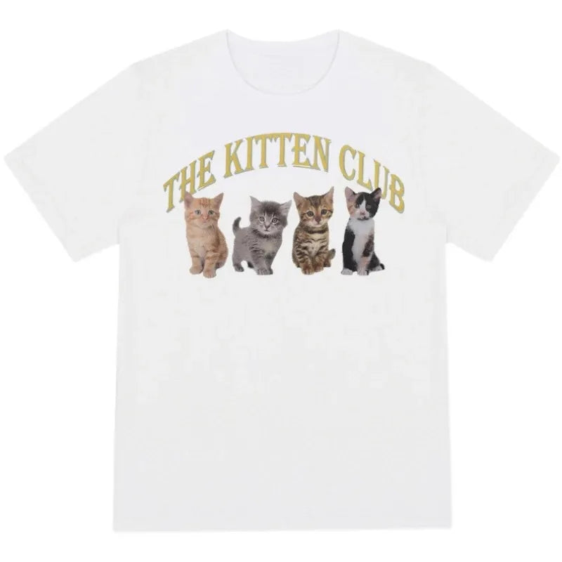 Kitten Print Short Sleeve T-shirt